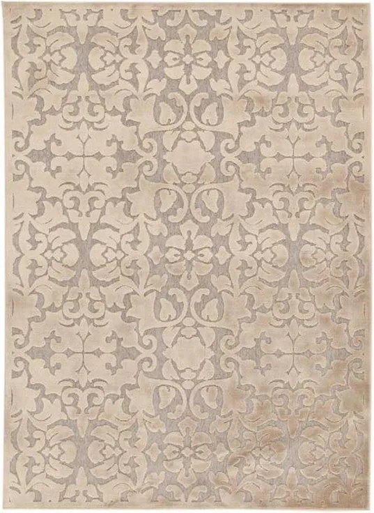 Tappeto Florentine Baroque in viscosa crema L 230 x L 160 cm