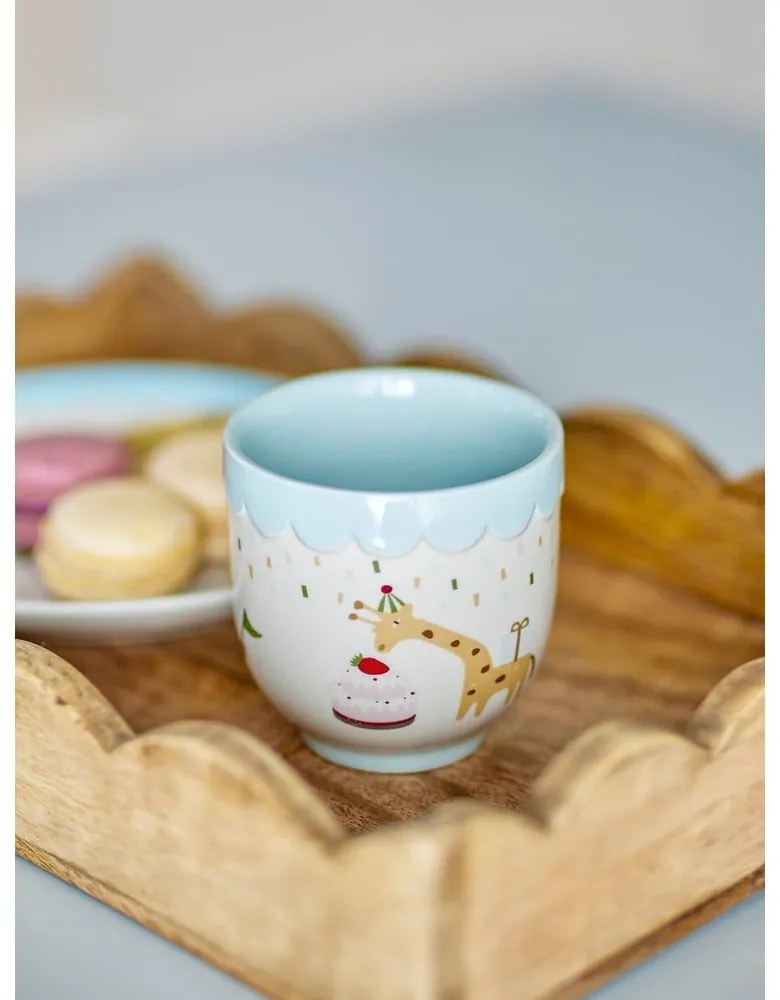 Tazza per bambini blu e color crema in gres 150 ml Celebrate – Bloomingville Mini