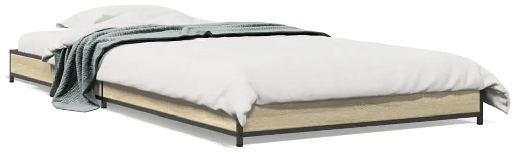 Giroletto Rovere Sonoma 90x190cm İn Legno Multistrato E Metallo /