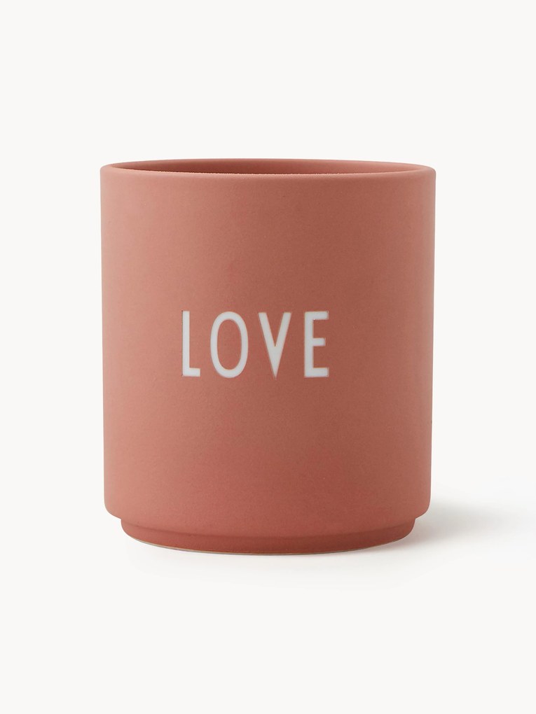 Tazza senza manico di design con scritta Favourite LOVE