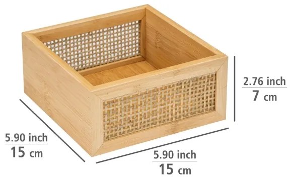 WENKO 25601100 - Vassoio per vasca da bagno ALLEGRE 15x7 cm, marrone