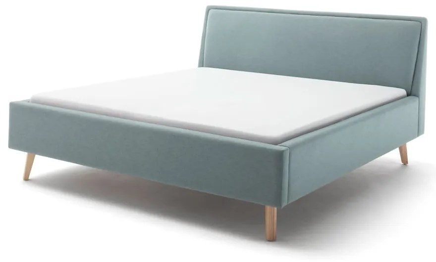 Letto matrimoniale imbottito blu/grigio rete non inclusa 180x200 cm Frieda – Meise Möbel