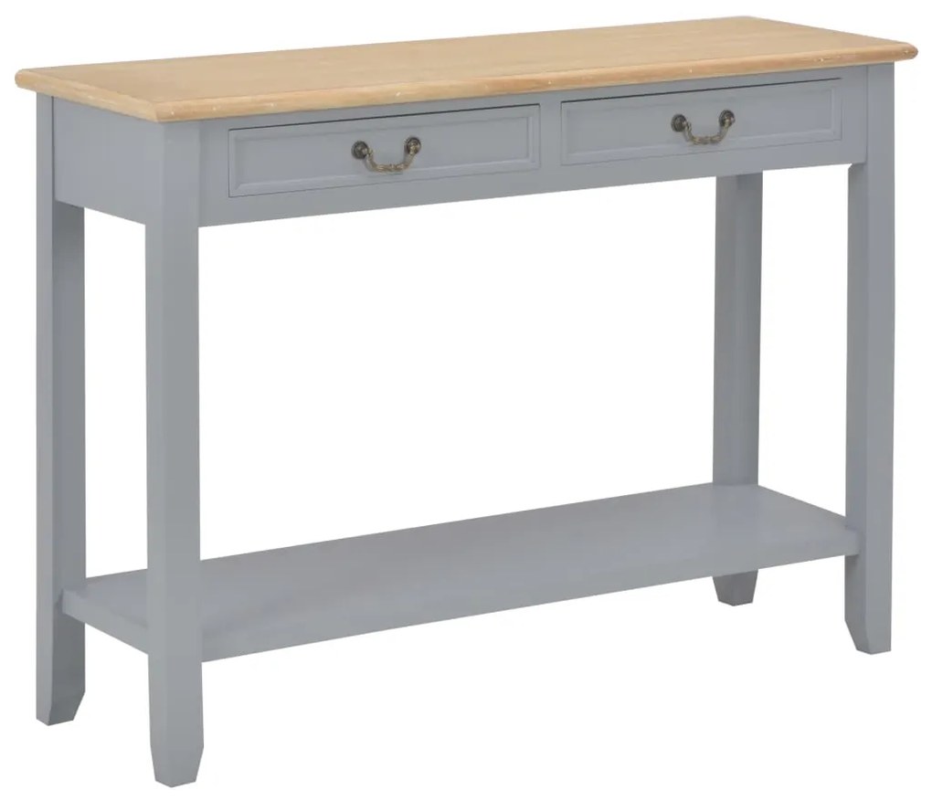 Tavolo consolle grigio 110x35x80 cm in legno