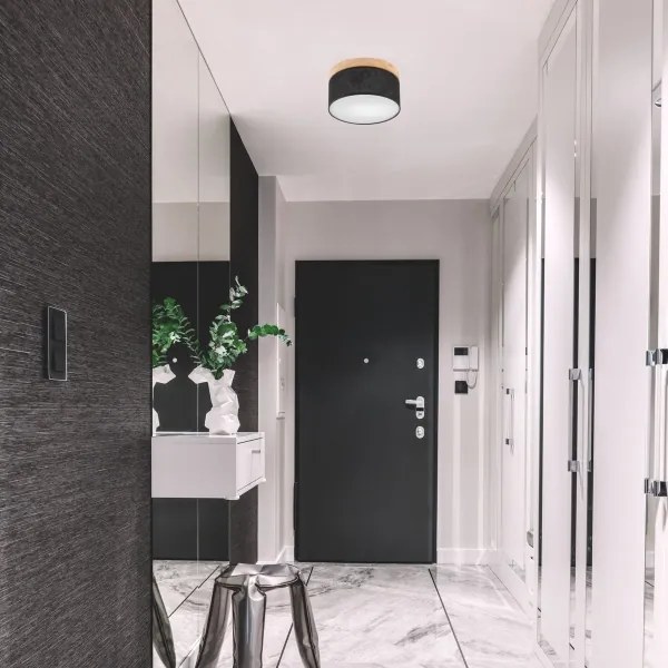 Brilagi - LED Plafoniera BELLADONNA 1xE27/15W/230V nero/pino