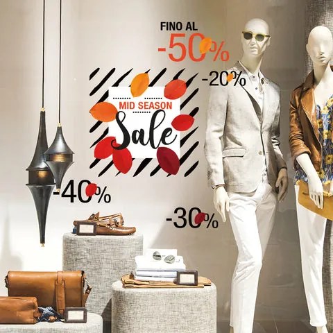 Red Mid Season sale | Vetrofania