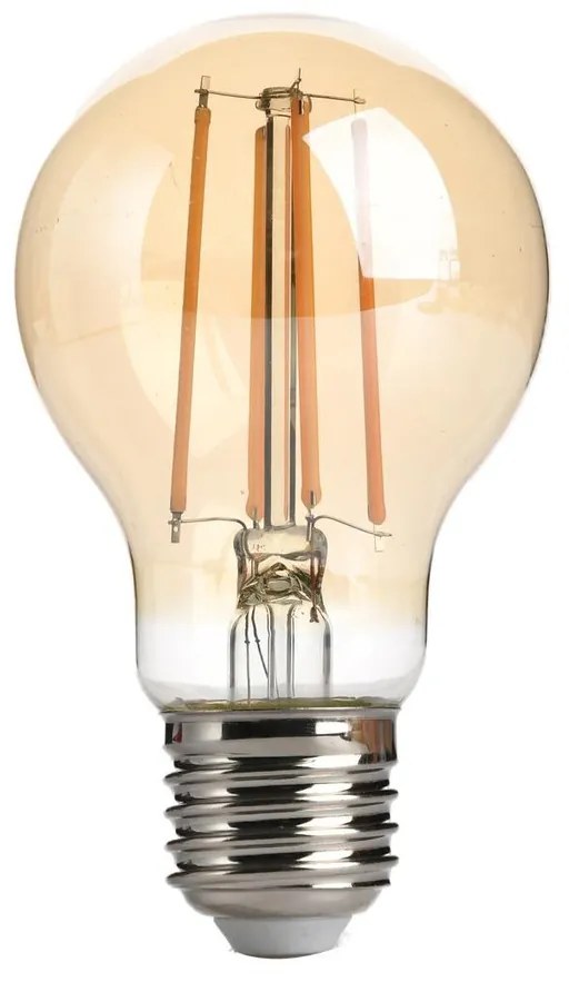 Lampada LED E27 8W a Filamento Ambrata Dimmerabile - A60 Colore Bianco Caldo 2.500K