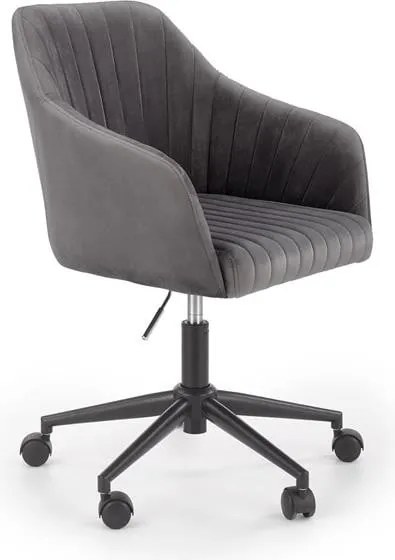 Sedia da ufficio Fresco in velluto grigio - H91 cm