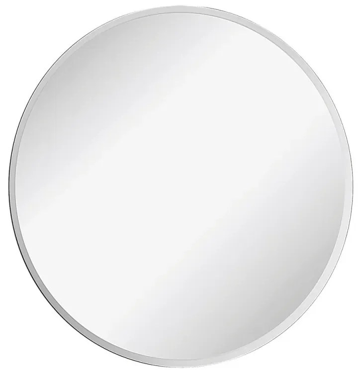 Specchio bagno tondo 50 cm a filo con bisellatura su bordo 2,5 cm
