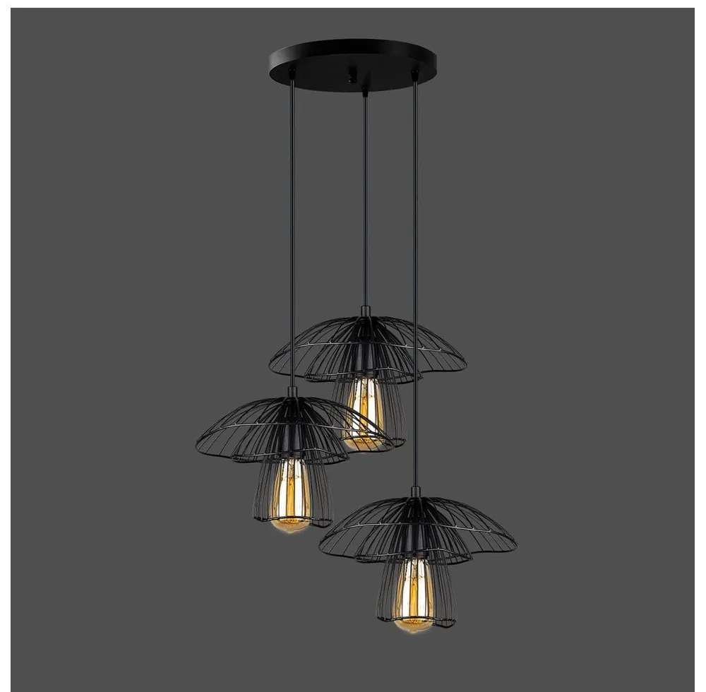 Apparecchio a sospensione nero, altezza 117 cm Root - Squid Lighting