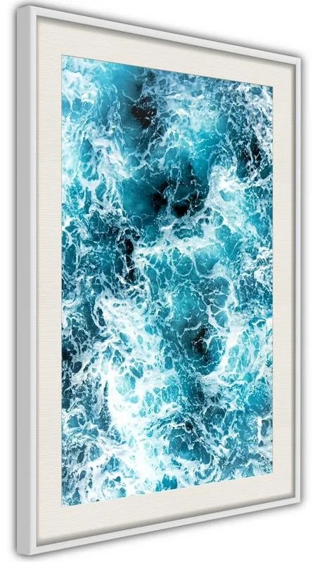 Poster  Sea Foam  Cornice Quadri Cornice nera con pass-partout, Larghezza x Altezza Home decor 40x60