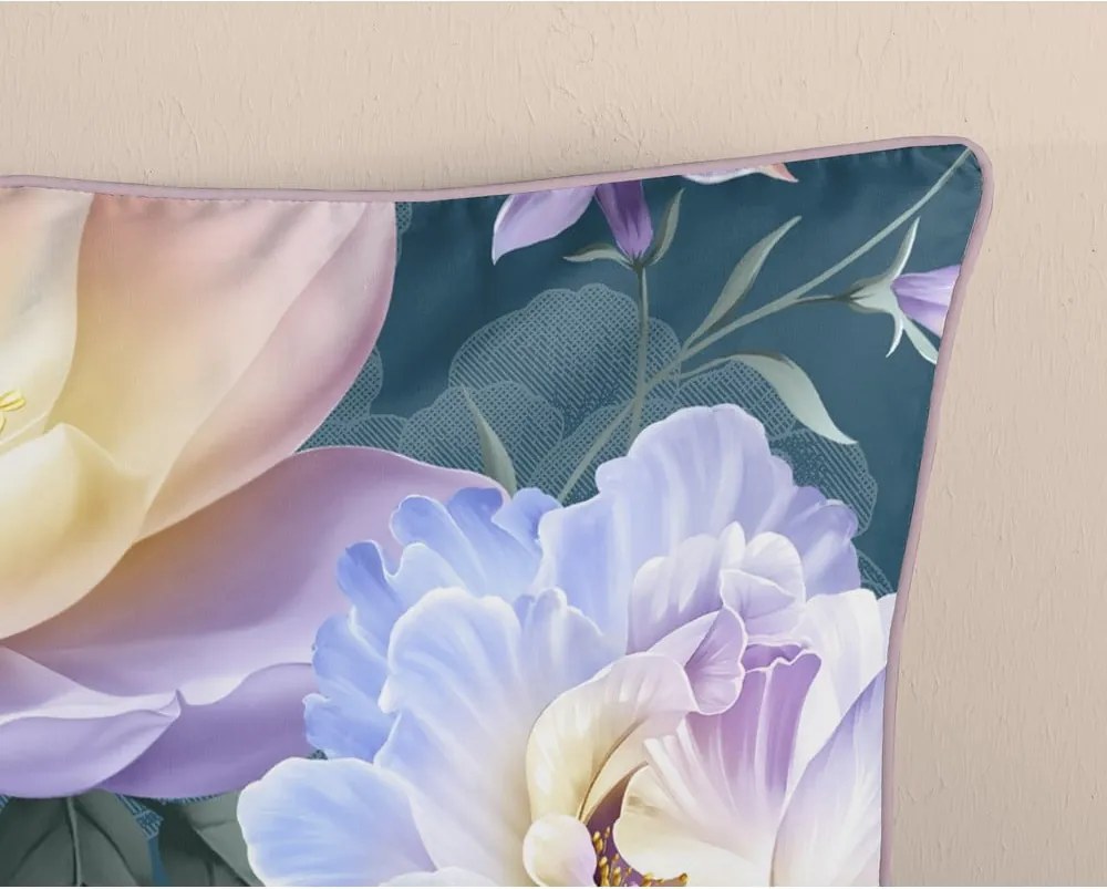 Set copripiumino e federa blu in raso di cotone per letto singolo/per letto esteso 140x220 cm Mirery – Descanso