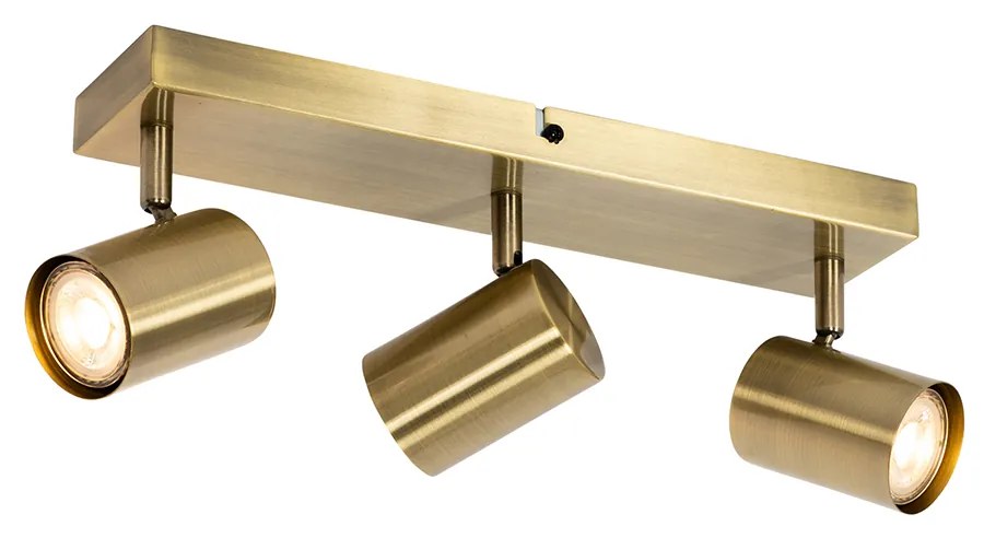 Faretto da Soffitto Smart Bronzo a 3 Luci Regolabile Incl. Wifi GU10 50mm - Jeana