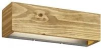 Lampada Parete Rettangolare Legno Naturale Brad Doppia Emissione Led Trio Lighting