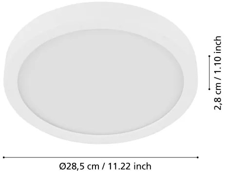 Eglo 901012 - Plafoniera LED con sensore FUEVA 17W/230V Ø 28,5 cm