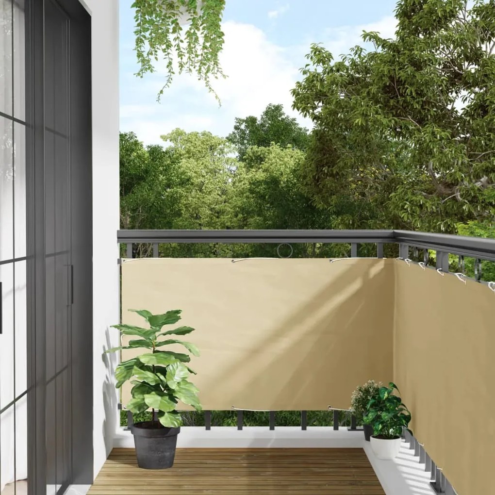 Paravento Da Balcone Crema 800x75 Cm İn Pvc /
