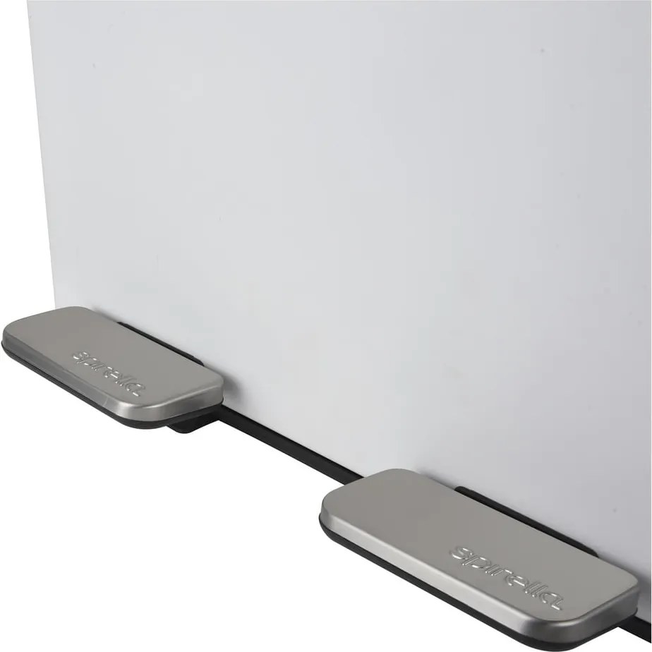 Cestino per la spazzatura bianco opaco in acciaio per raccolta differenziata/con pedale 2x30 l Aliya – Spirella