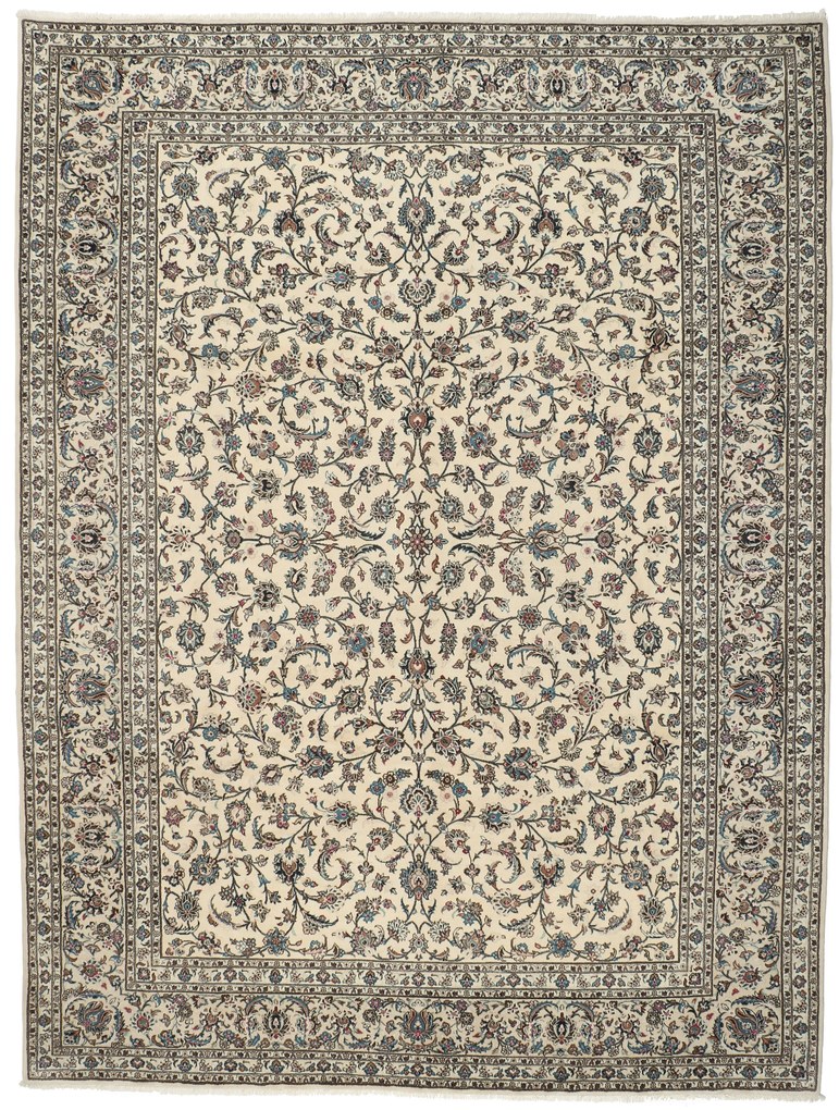 Kashan Tappeto 380x300 (Iran) Annodato A Mano