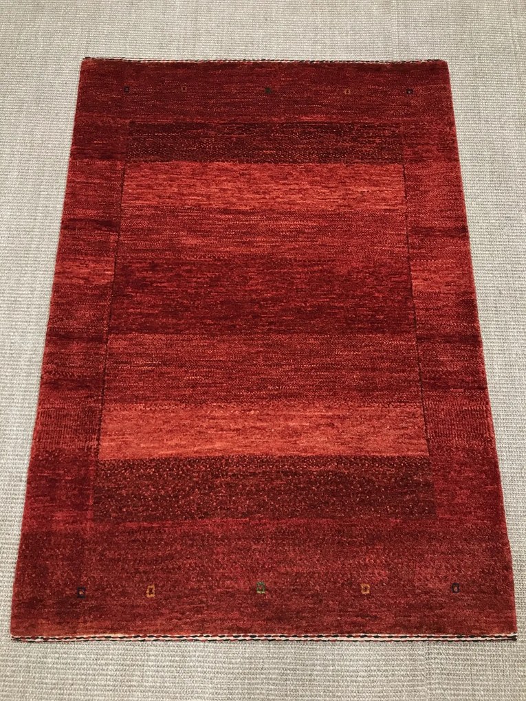 Loribaft Tappeto 80 x 120 Rosso (Iran) Annodato A Mano