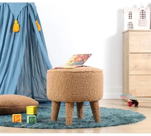 Sgabello PIXI Ø 38 cm, marrone