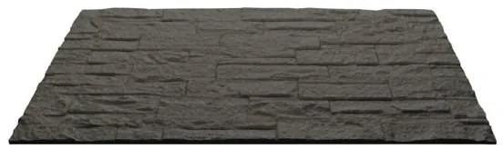 Pannello decorativo effetto pietra mattoni 3D set 12 pz 8,6 mt2 rivestimento murale in PU 120 x 60 x 2,5 Grigio Ardesia