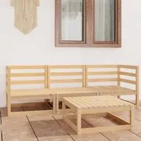 Set Divani da Giardino 4 pz in Legno Massello di Pino 3075324