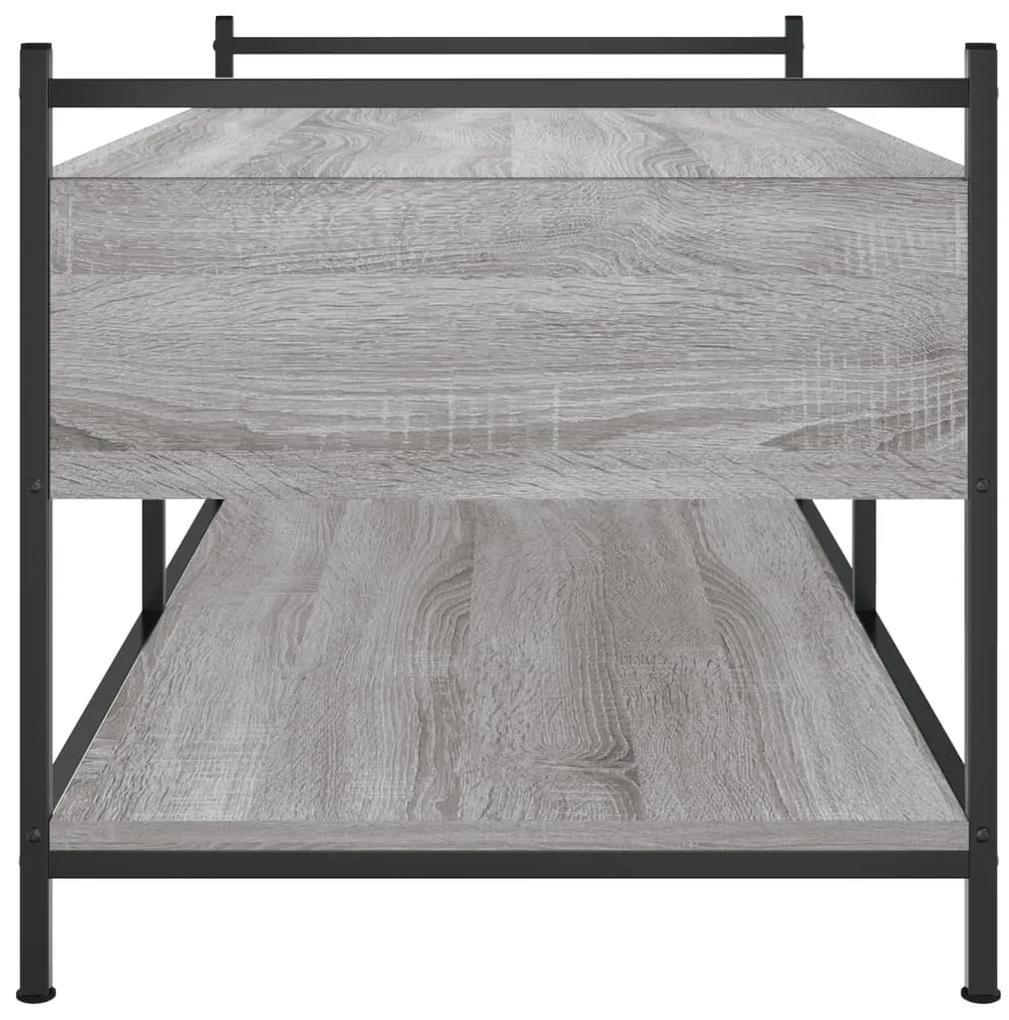 Tavolino da Salotto Grigio Sonoma 99x50x50 cm Legno Multistrato