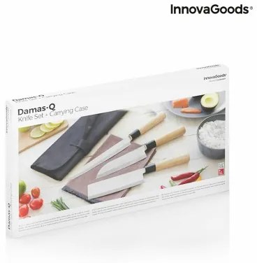 Set di Coltelli con Custodia di Trasporto Professionale Damas·Q InnovaGoods