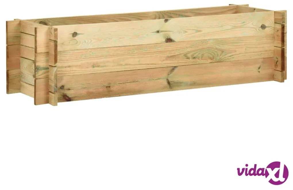 vidaXL Fioriera Giardino Letto Vegetale in Legno Impregnato 120 cm