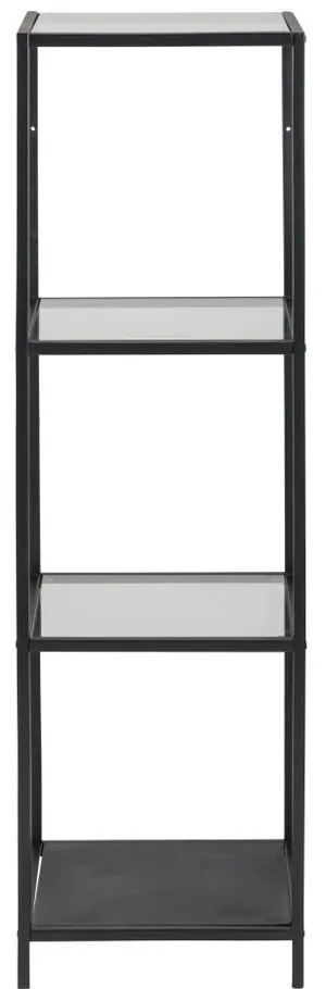 Scaffale nero in vetro 35x120 cm Seaford - Actona