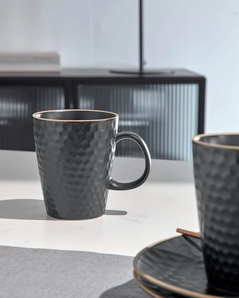 Kave Home - Tazza Manami in ceramica nero