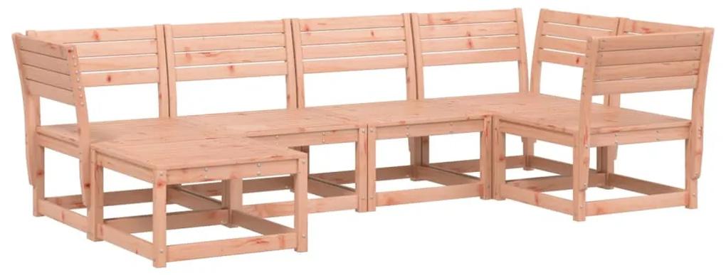 Set divani da giardino 6 pz in legno massello di douglas