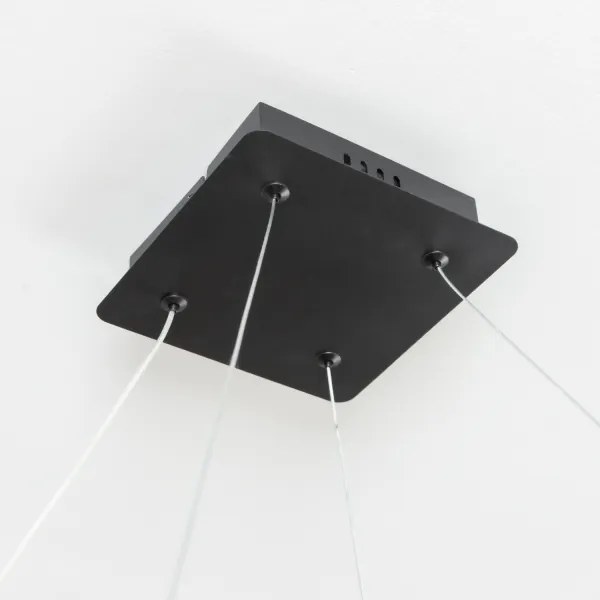 Brilagi - Lampadario LED dimmerabile a sospensione con cavo FALCON SLIM LED/50W/230V 50x50 cm nero + telecomando