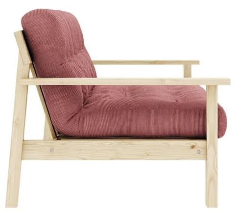 Divano letto in velluto a coste rosa 218 cm Unwind - Karup Design