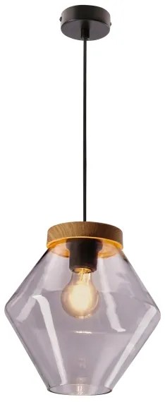 Lampada a sospensione con cavo BRELS 1xE27/40W/230V trasparente