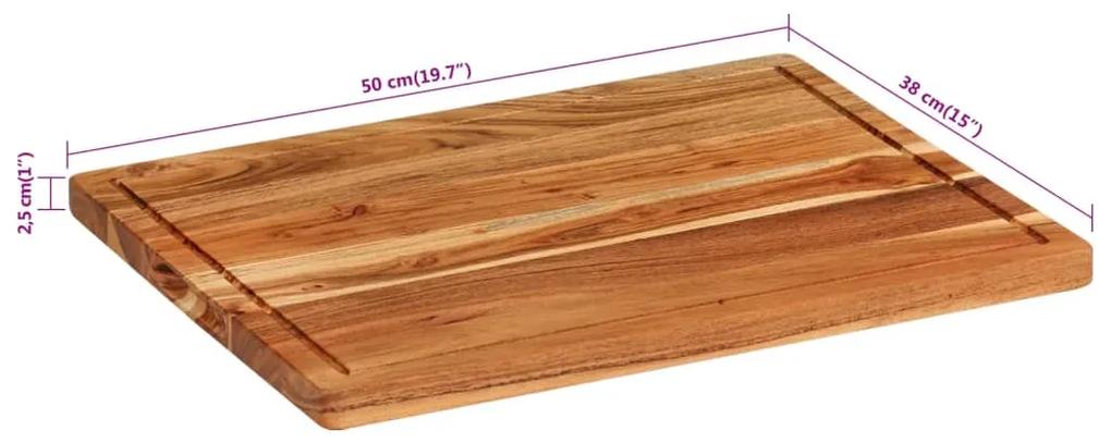 Tagliere 50x38x2,5 cm in Legno Massello di Acacia