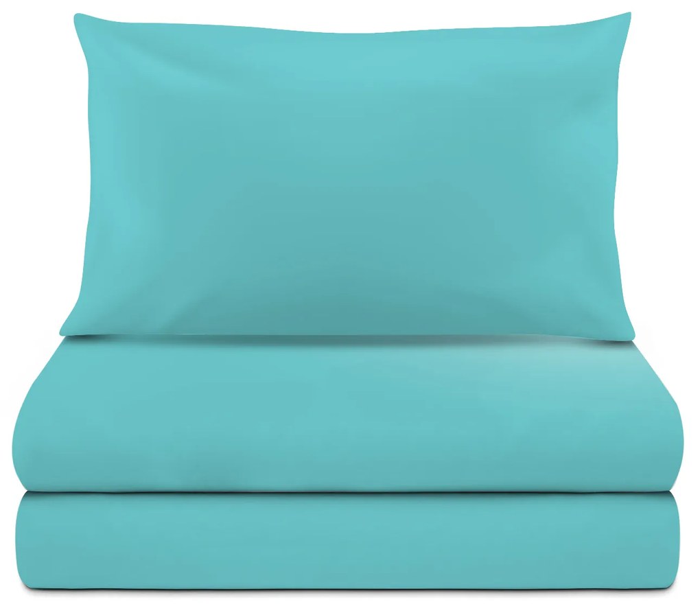 Completo letto singolo cotone turchese