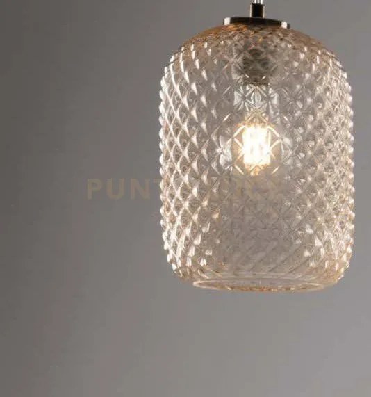 Lampadario a sospensione ashford ovale ambra 1 luce attacco e27 15x...