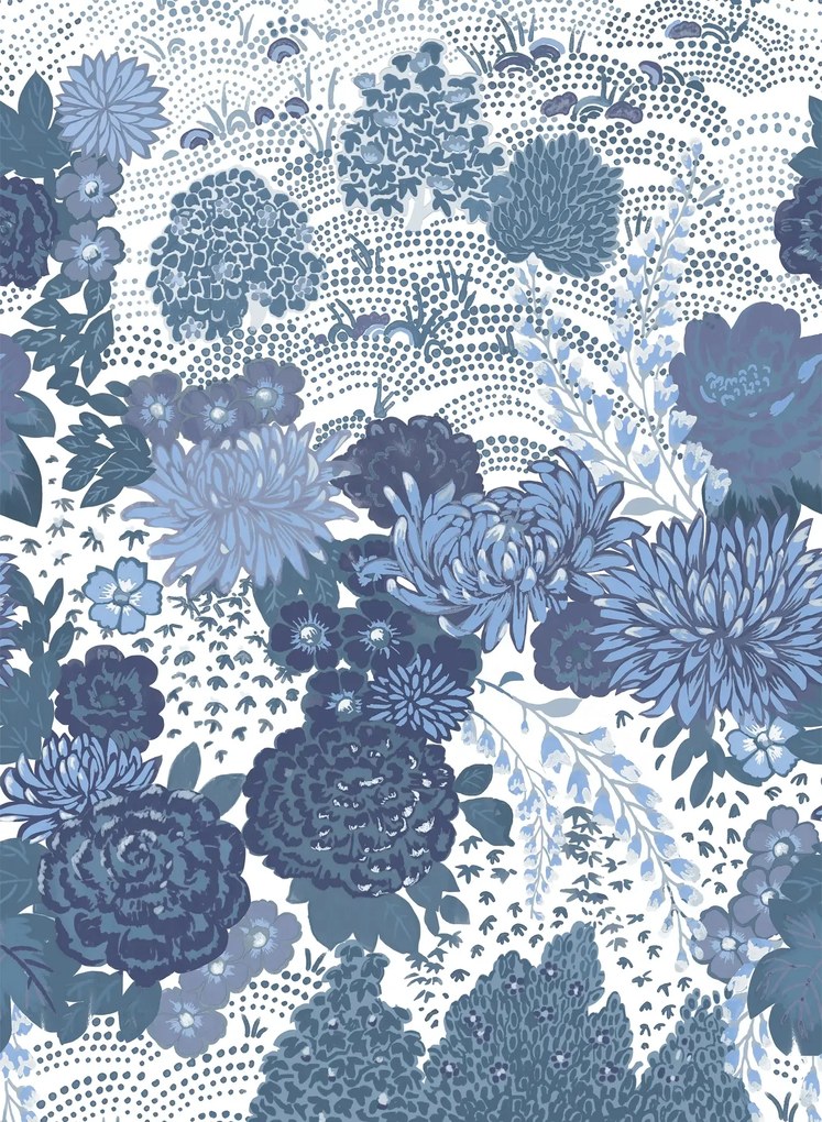 Coordonne Tapete Maria Luisa - Indigo