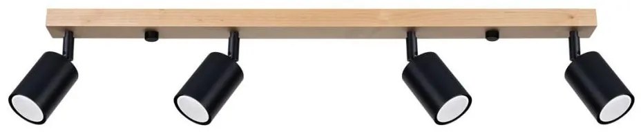 Sollux SL.1294 - Faretto VERDO 4xGU10/10W/230V nero