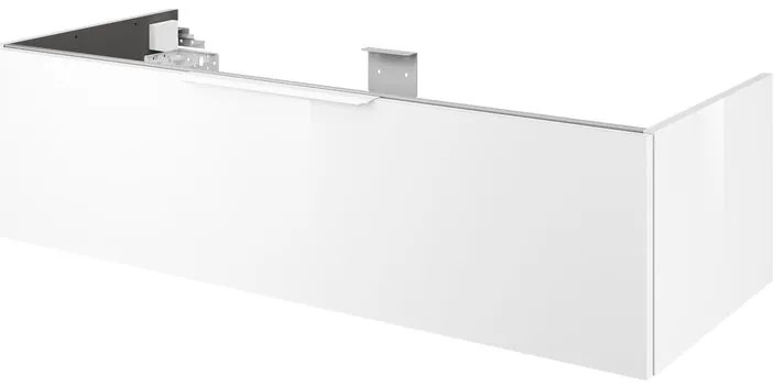 Mobile da bagno sotto lavabo SENSEA Neo Frame bianco laccato lucido L 120 x H 32 x P 48 cm, lavabo non incluso