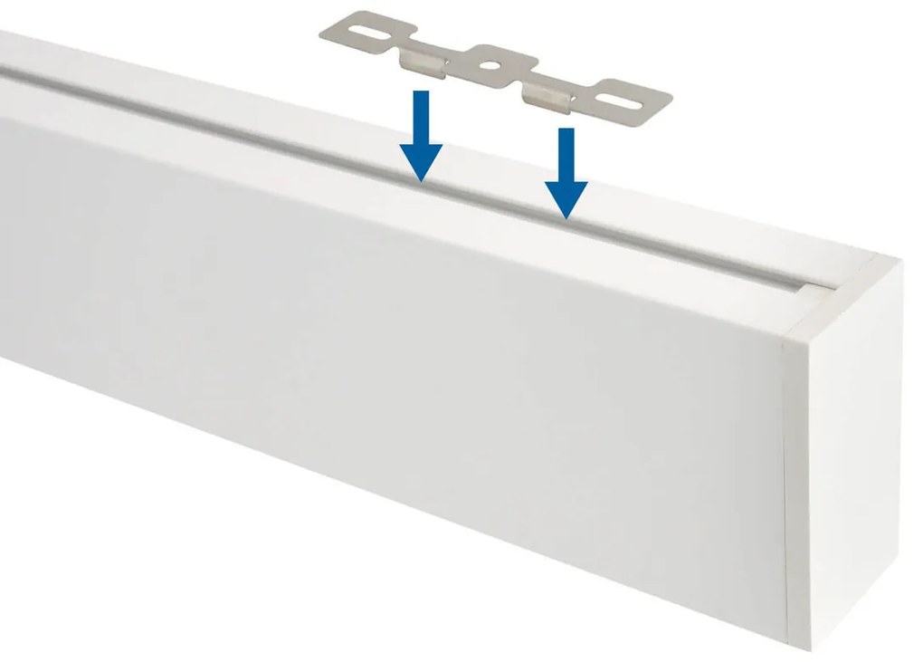 Plafoniera Lineare Bianca da soffitto in Alluminio per Striscia LED 1 e 2 metri Variante Lunghezza 1 Metro