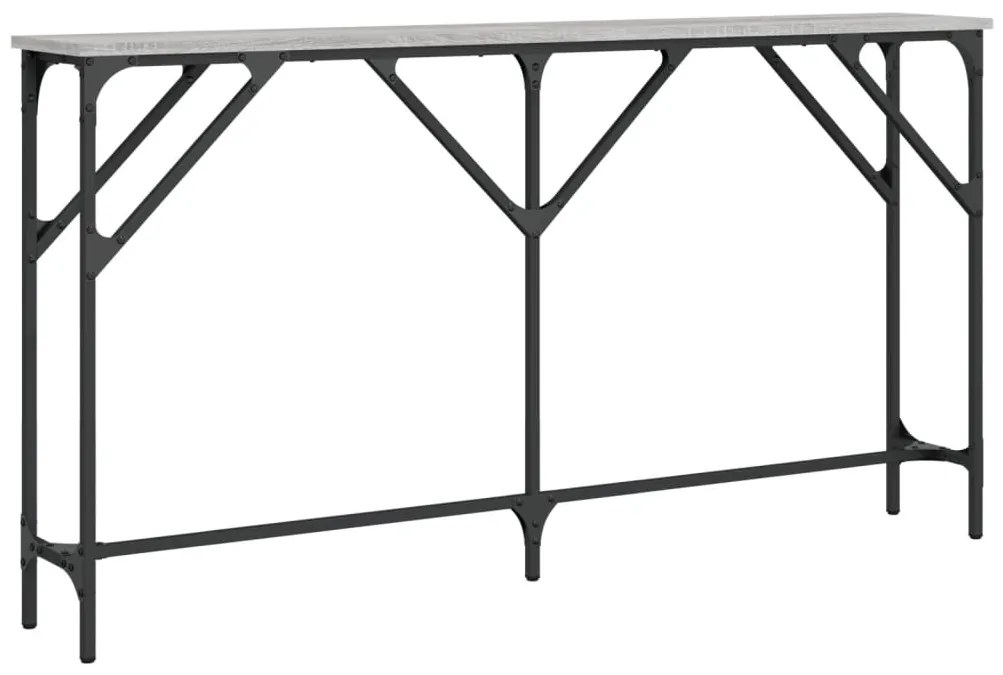 Tavolo consolle grigio sonoma 140x23x75 cm in legno multistrato