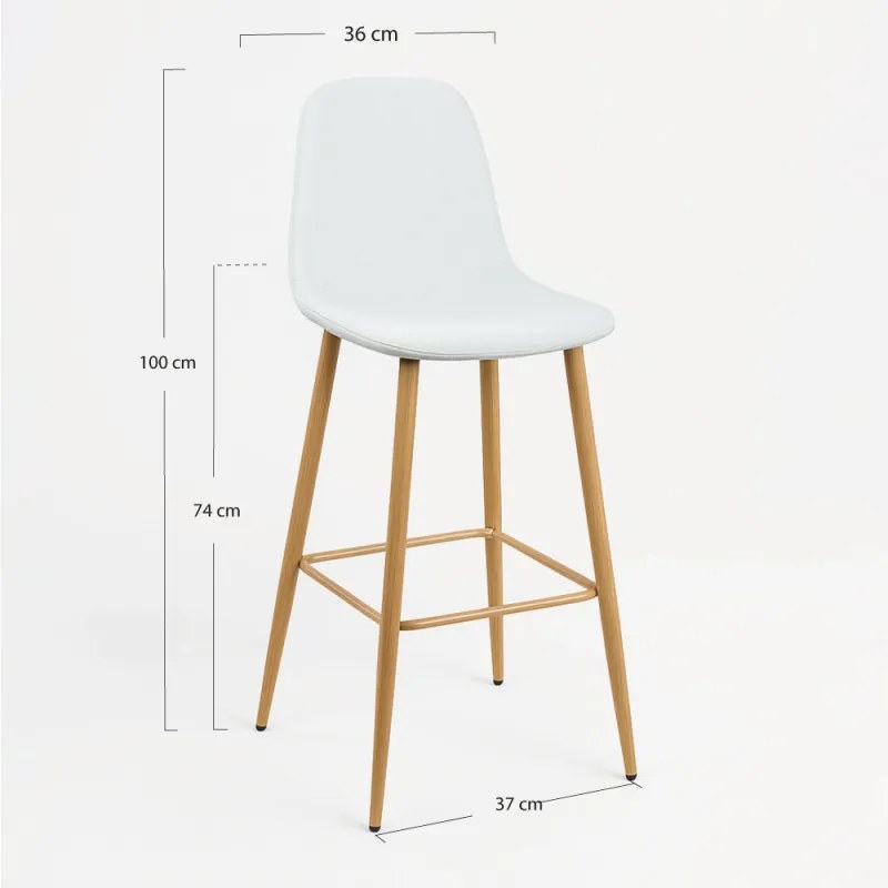 Sgabello Teok Tessuto - Beige