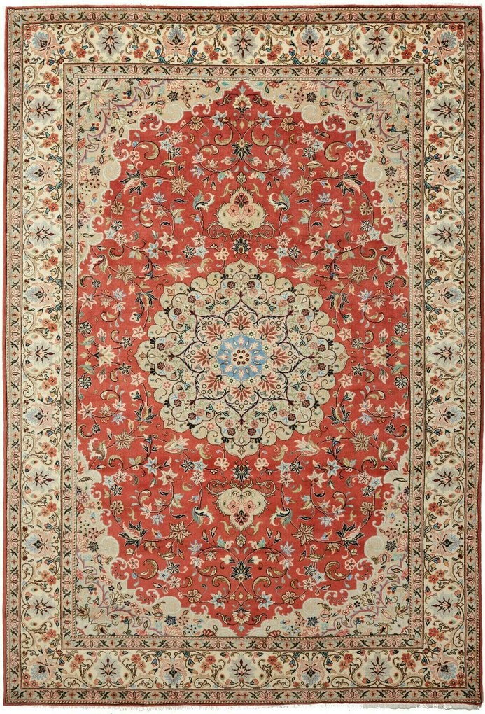 Kashan Tappeto persiano 310 x 210 Rosso (Iran) Annodato A Mano