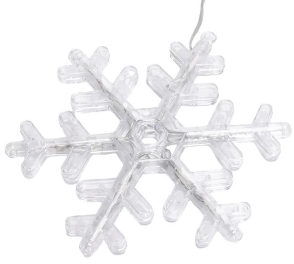 Aigostar - Catena LED da esterno 84 LED / 8 funzioni 1,2 x 1 m IP44 bianco freddo con fiocchi di neve