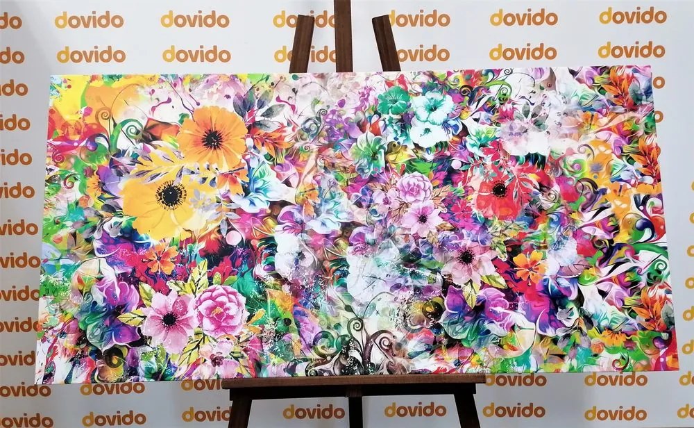 Quadro su tela – Fiori multicolori