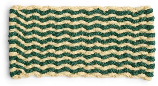 Coco Stripe Wave Tappetino per Porta Scuro Verde/Bianco - Hay