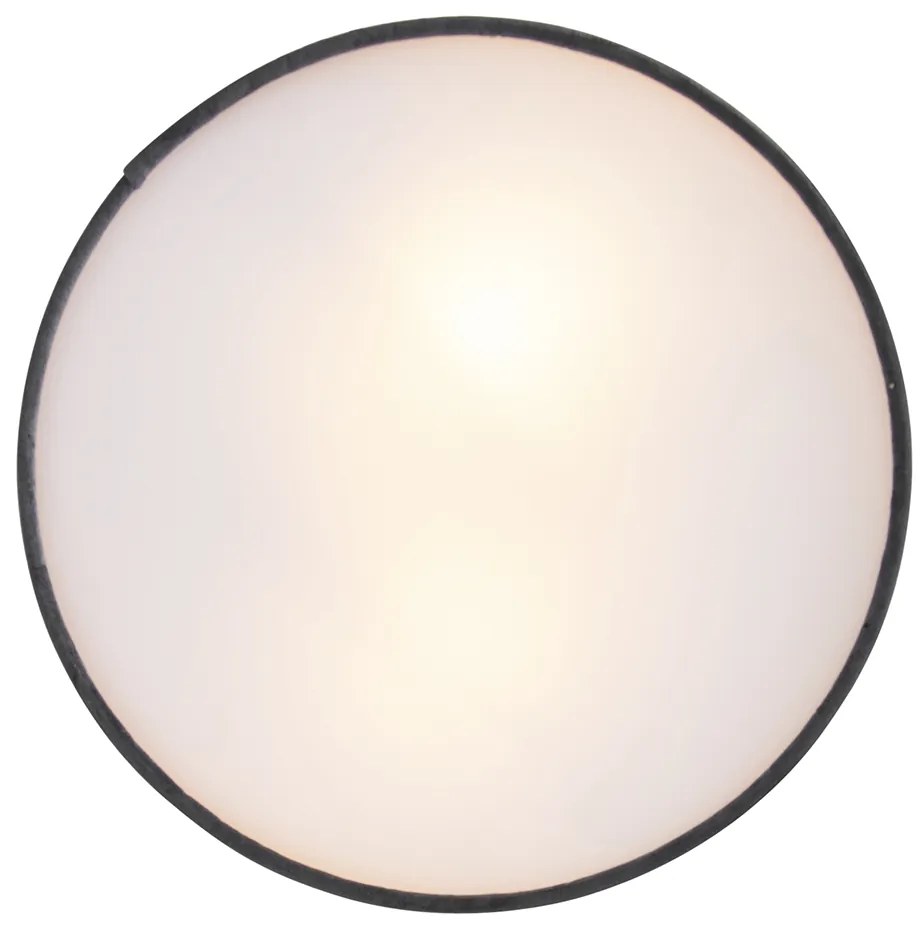 Plafoniera moderna grigia 30 cm con interno oro - Drum
