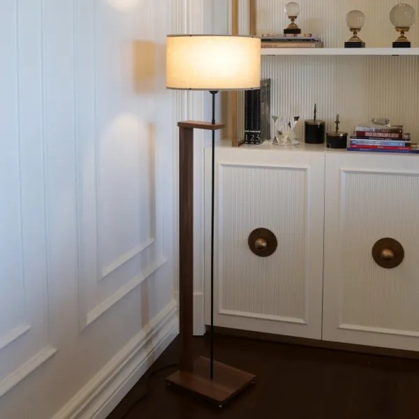 Lampada da terra AYD 1xE27/40W/230V beige/marrone