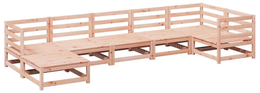 Set divani da giardino 7 pz in legno massello abete douglas